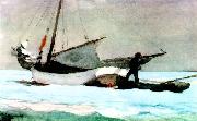 Winslow Homer Stowing the Sail, Bahamas china oil painting reproduction